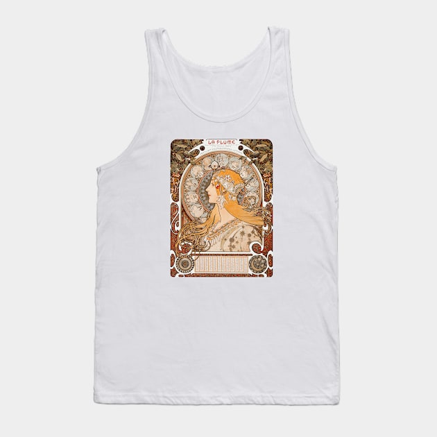 Zodiac La Plume Vintage Illustration Tank Top by thecolddots